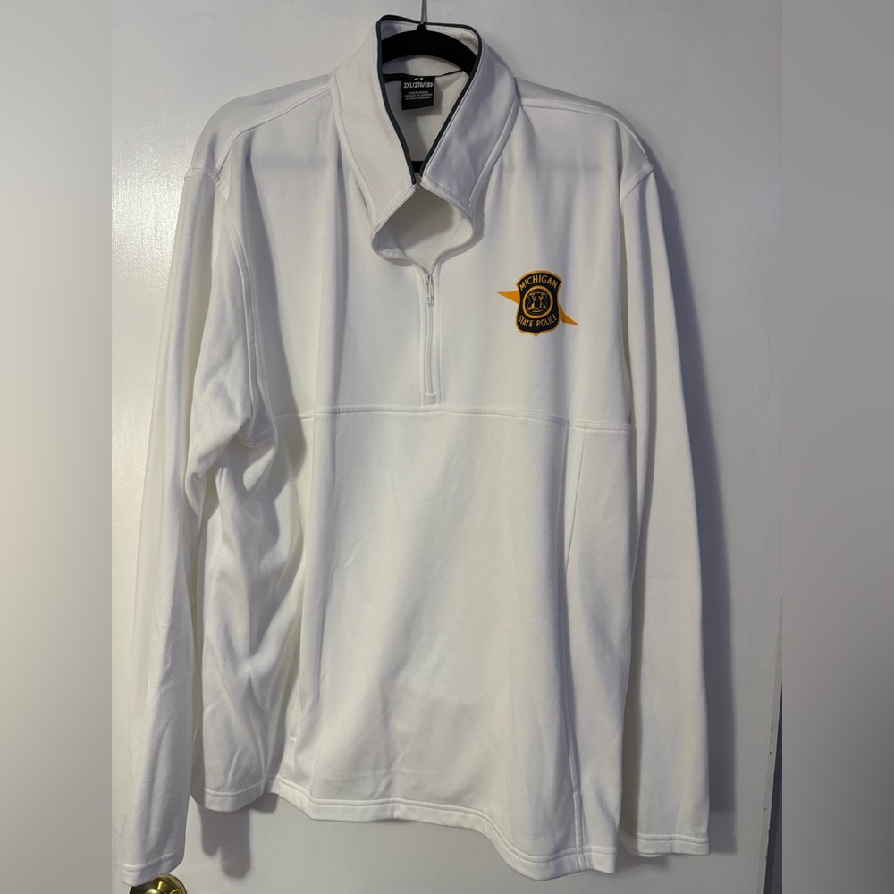 Under Armour White Golf Pullover - Michigan State Police XXL